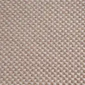 Beige and brown woven fabric sample with a dense, textured nubby weave; label reads “bellavista > fabrics > cat a > 349”.