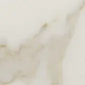 White marble texture with beige and tan irregular veining, polished finish, organic patterns, and a smooth, dense surface against a white backdrop.