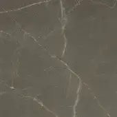 Polished marble texture, dark gray with white veining, displaying a mottled pattern and uneven light reflection from natural fissures.