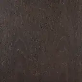 Dark grey stained oak wood texture with prominent vertical grain and arc markings, matte finish, robust material.