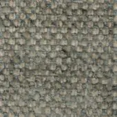 Woven fabric sample, beige and gray tones, dense square motif pattern with heathered texture and slightly raised nubby fiber blend.