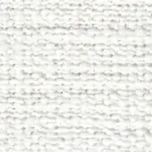 White nubby texture with repeating rounded elements in horizontal rows, creating a striped pattern and matte finish.
