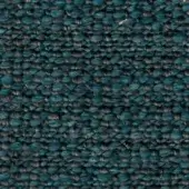 Teal woven fabric texture with a granular, nubby surface and speckled gray threads; dense, irregular weave with rounded knots and a matte finish.