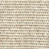 Beige and tan horizontal striped fabric sample with a dense, woven texture and subtle sheen, featuring evenly spaced 0.5-inch stripes.