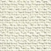 Creamy off-white woven texture with a horizontal ribbed pattern, displaying dense vertical strands and a subtly granular, matte finish.