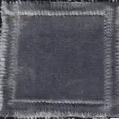 Textile swatch with dark gray short-pile center, fringed border, and printed “swan > fabric (elite) > elite 307” markings for fabric identification.