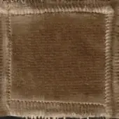 Brown velvet fabric sample with twisted rope border and fringe, displaying “swan > fabric (elite) > elite 307” text at top.