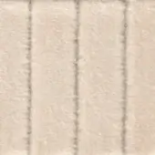 Beige striped fabric swatch with a dense woven texture, featuring vertical lines and blurred edges, presented in diffused studio lighting.