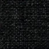 Black looped pile fabric texture with a dense, nubby weave and consistent matte finish, showing slight variations in loop height and structure.