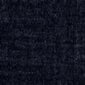 Dark blue fabric texture displaying a dense, irregular dot and striated pattern with a matte finish and woven construction.