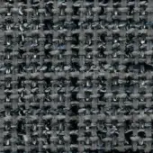 Gray tweed fabric texture with heathered blue threads, dense irregular weave, matte finish, nubby surface, solid repeating pattern.