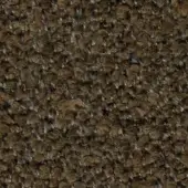 Woven fabric texture, medium brown and gray-beige, dense looped pile with irregular pattern and nubby surface.