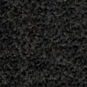 Dark gray twisted fiber texture with a dense, granular composition and even lighting, presenting a chaotic, monochromatic surface.