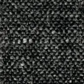 Woven textile sample in grayscale, exhibiting a dense, nubby texture with irregular rounded elements and a matte finish.