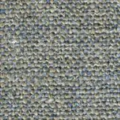 Beige and light blue textile sample with a dense, irregular weave and nubby texture; horizontal grid pattern with “swan > fabric > extra 832” text.