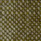 Woven fabric texture, olive green and off-white, repeating square pattern in horizontal bands, matte finish, durable construction.