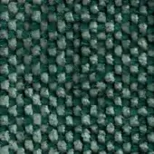 Woven fabric texture features a teal and gray checkerboard grid of raised squares, looped pile construction, with a product label reading “extra 836 27”.