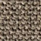 Neutral looped pile fabric texture with beige, taupe, and light brown tones; dense, short loops create a uniform, subtly-sheened weave.