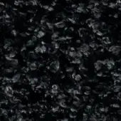 Irregular gray shapes create a dense, mottled texture on a black background, with no discernible pattern or grain, offering a granular surface.