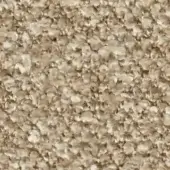 Beige looped pile fabric texture with cream and taupe variations, displaying a consistent, uniform construction and subtle speckled appearance.