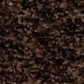Dark brown granular texture with irregular particles, matte finish, fibrous appearance, tonal variations suggesting organic material, consistent pattern.