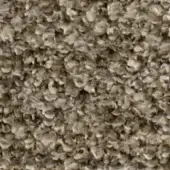 Looped pile fabric sample in taupe, beige, and gray tones features a nubby, matte texture with subtle color variations and a dense, irregular loop structure.
