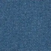 Medium blue fabric sample with dense, matte weave and heathered texture; product code “swan > fabric (f) > f 952” visible in corner.