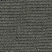 Gray woven fabric texture with a nubby, dense pile and heathered tonal variations; white label reads "swan > fabric (f) > f 952 26."