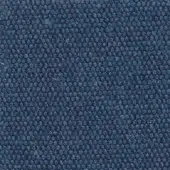 Woven fabric texture in deep blue with a granular, circular pattern; durable material sample labeled “swan > fabric (f) > f 952”.