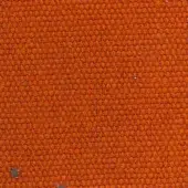 Orange woven fabric texture with a dense, regular weave and subtle silver flecks; durable upholstery material sample labeled “swan > fabric (f) > f 952”.