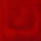 Circular red graphic with mottled texture, gradient from light center to saturated edges, uneven granular surface, diffused lighting.