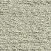 Beige looped pile fabric texture with short, coiled fibers and a matte finish; red thread detail, sample labeled “swan > fabric (f) > f 968”.