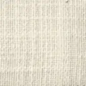 Off-white woven fabric texture with a grid pattern, displaying a raised surface and subtle irregularities, composed of vertical and horizontal threads.