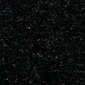 Black fabric texture with granular, speckled surface and irregular markings, displaying a matte, diffuse, and mottled composition.