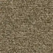 Woven fabric texture, muted taupe with beige and brown heathering, dense nubby fibers, tight weave, studio lighting, label reads “swan > fabric (g) > g 459”.