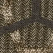 Woven fabric texture, muted beige and gray geometric pattern, dense nubby weave with diagonal bands, sample labeled “swan > fabric (g) > g 465”.