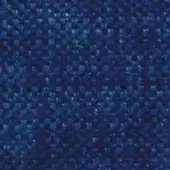 Blue fabric swatch with granular texture, displaying subtle tonal variations and a white label reading “swan > fabric (h) > h 433”.