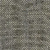Gray woven fabric sample with speckled gold dots, displaying a balanced horizontal and vertical thread structure and a matte finish.