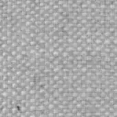 Woven gray fabric texture displaying a dense, irregular grid pattern with visible threads and a matte finish; includes product code imprint.