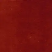 Red fabric swatch with woven texture, displaying handwritten text “swan > fabric (h) > h 627 26” and subtle tonal variations.