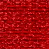 Red woven fabric swatch with dense, irregular texture and handwritten notation “swan > fabric (h) > h 629” in the lower right corner.