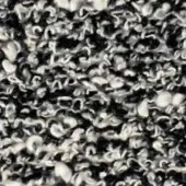 Woven fabric texture, off-white and black speckled pattern, looped fiber construction with raised and recessed areas, fabric code h 631.