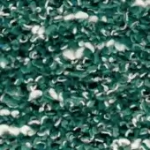 Seamless teal and white textile pattern with rounded shapes, featuring “swan > fabric (h) > h 631 27” markings and a woven texture.