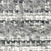 Tweed-like fabric texture in off-white, gray, and charcoal tones features horizontal bands and a nubby surface; label reads "swan > fabric (h) > h 633."