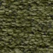 Olive-green fabric sample with mottled texture, speckled with cream highlights, displaying a granular woven structure and product code "h 635".