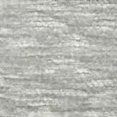 Gray striped fabric swatch with a granular texture and matte finish, displaying tonal variations and an organic, hand-woven pattern; label visible.
