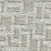 Woven gray fabric texture features a repeating square pattern with a heathered effect, dense looped pile, and a matte finish.