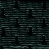 Dark green woven textile with grid pattern, raised rectangles, and subtle text reading “swan > fabric (super) > super 238 27”.