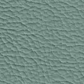 Quilted leather texture in dusty teal features irregular bumps, horizontal stitching, and a matte finish suitable for upholstery applications.