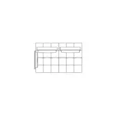 Modular seating arrangement, geometric grid pattern, rectangular platforms, symmetrical layout, minimalist line drawing, white background.
